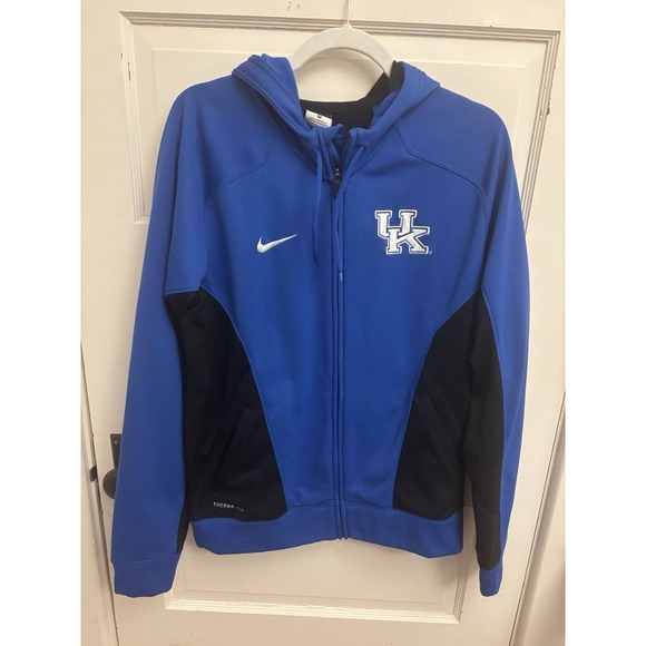 Nike‎ Elite UK Kentucky Wildcats Therma Fit Full Zip Hoodie Jacket Size Medium - Picture 1 of 9